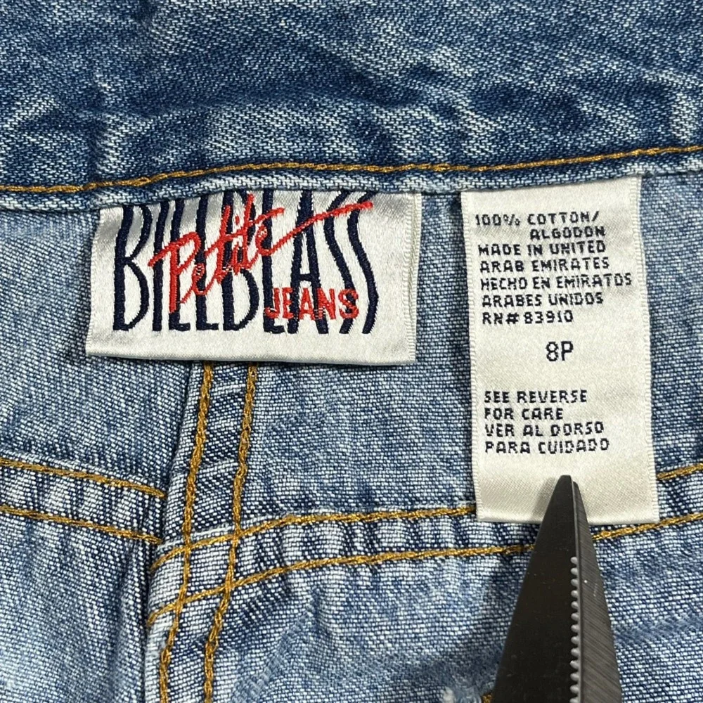 Vintage Bill Blass Baggy Carpenter Capri Jeans Womens 8P Denim 90s Streetwear